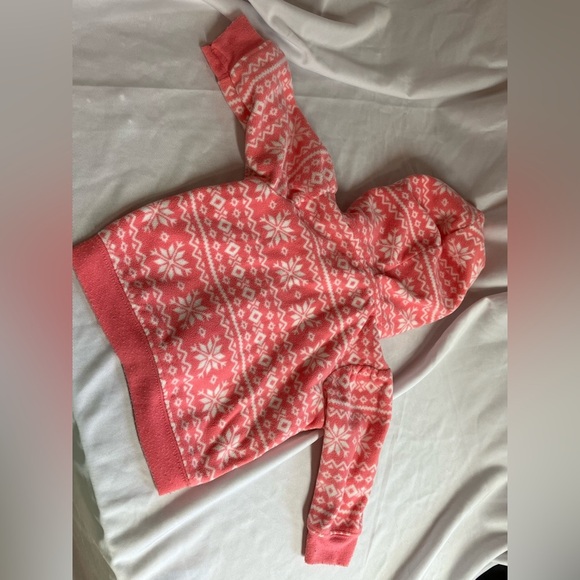 Carter's Pink and White Baby Hoodie - Picture 4 of 5